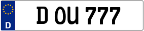 Trailer License Plate